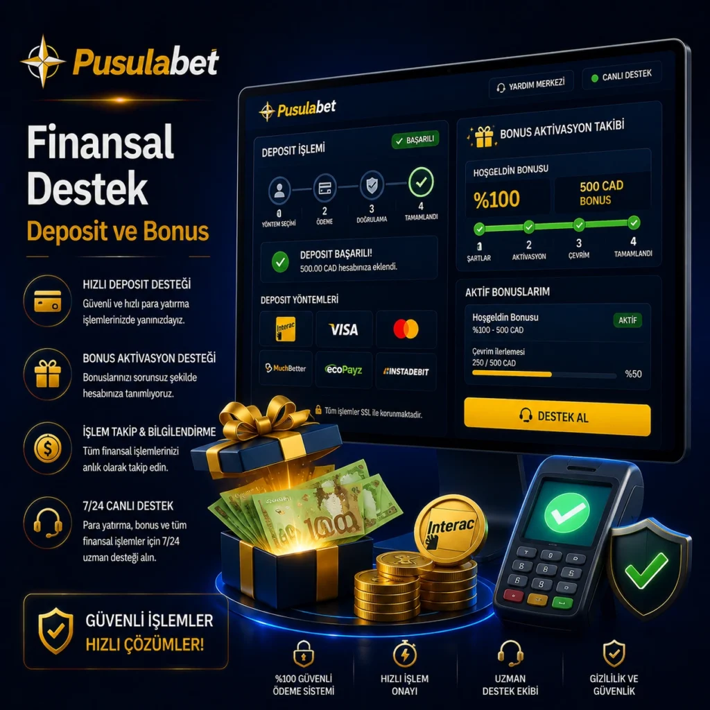 Finansal İşlem Desteği (deposit ve bonus)